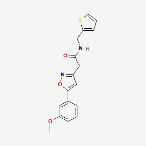 2-(5-(3-methoxyphenyl)isoxazol-3-yl)-N-(thiophen-2-ylmethyl)acetamide