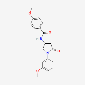 4-methoxy-N-(1-(3-methoxyphenyl)-5-oxopyrrolidin-3-yl)benzamide