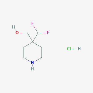 [4-(Difluoromethyl)piperidin-4-yl]methanol;hydrochloride