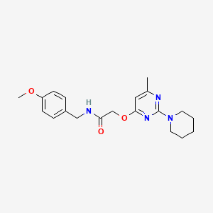 N-(4-methoxybenzyl)-2-((6-methyl-2-(piperidin-1-yl)pyrimidin-4-yl)oxy)acetamide