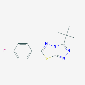 3-Tert-butyl-6-(4-fluorophenyl)[1,2,4]triazolo[3,4-b][1,3,4]thiadiazole