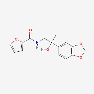 molecular formula C15H15NO5 B2942190 N-(2-(benzo[d][1,3]dioxol-5-yl)-2-hydroxypropyl)furan-2-carboxamide CAS No. 1396847-36-1