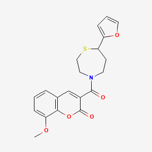 3-(7-(furan-2-yl)-1,4-thiazepane-4-carbonyl)-8-methoxy-2H-chromen-2-one