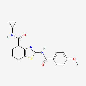 N-cyclopropyl-2-(4-methoxybenzamido)-4,5,6,7-tetrahydrobenzo[d]thiazole-4-carboxamide