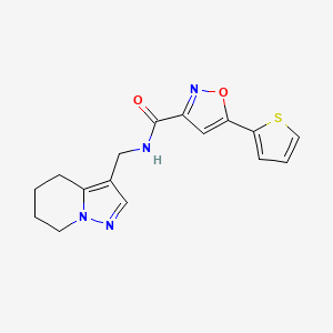 N-((4,5,6,7-tetrahydropyrazolo[1,5-a]pyridin-3-yl)methyl)-5-(thiophen-2-yl)isoxazole-3-carboxamide