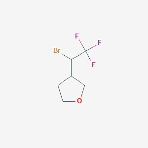 molecular formula C6H8BrF3O B2942204 3-(1-Bromo-2,2,2-trifluoroethyl)oxolane CAS No. 2137857-73-7