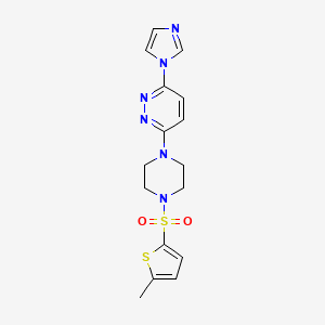 3-(1H-imidazol-1-yl)-6-(4-((5-methylthiophen-2-yl)sulfonyl)piperazin-1-yl)pyridazine