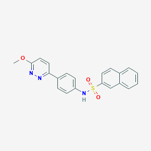 N-[4-(6-methoxypyridazin-3-yl)phenyl]naphthalene-2-sulfonamide