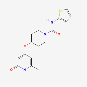 molecular formula C17H21N3O3S B2942212 4-((1,6-dimethyl-2-oxo-1,2-dihydropyridin-4-yl)oxy)-N-(thiophen-2-yl)piperidine-1-carboxamide CAS No. 2320377-50-0