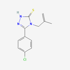 5-(4-chlorophenyl)-4-(2-methylprop-2-en-1-yl)-4H-1,2,4-triazole-3-thiol