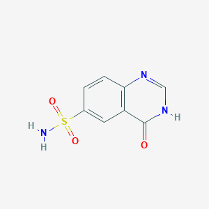 molecular formula C8H7N3O3S B2942231 6-喹唑啉磺酰胺，3,4-二氢-4-氧代- CAS No. 19181-73-8