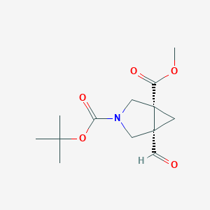 molecular formula C13H19NO5 B2942239 rel-(1R,5S)-3-tert-Butyl 1-methyl 5-formyl-3-azabicyclo[3.1.0]hexane-1,3-dicarboxylate CAS No. 2137765-34-3