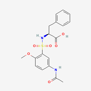 (2S)-2-(5-Acetamido-2-methoxybenzenesulfonamido)-3-phenylpropanoic acid