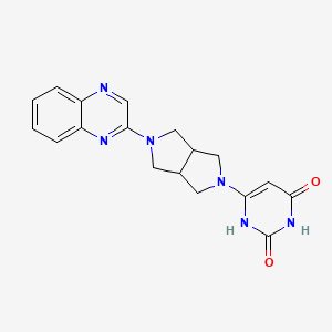 6-(5-Quinoxalin-2-yl-1,3,3a,4,6,6a-hexahydropyrrolo[3,4-c]pyrrol-2-yl)-1H-pyrimidine-2,4-dione