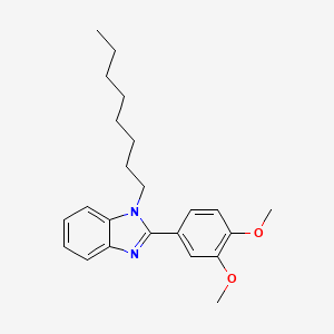 2-(3,4-Dimethoxyphenyl)-1-octylbenzimidazole