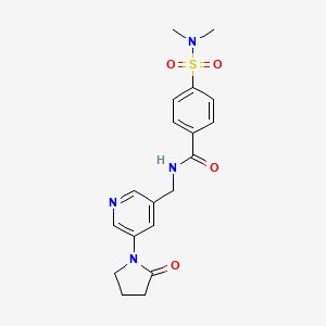 4-(N,N-dimethylsulfamoyl)-N-((5-(2-oxopyrrolidin-1-yl)pyridin-3-yl)methyl)benzamide