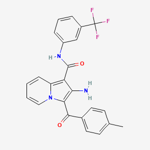 2-amino-3-(4-methylbenzoyl)-N-[3-(trifluoromethyl)phenyl]indolizine-1-carboxamide