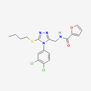 N-[[5-butylsulfanyl-4-(3,4-dichlorophenyl)-1,2,4-triazol-3-yl]methyl]furan-2-carboxamide