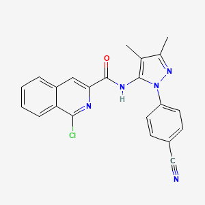 1-chloro-N-[1-(4-cyanophenyl)-3,4-dimethyl-1H-pyrazol-5-yl]isoquinoline-3-carboxamide