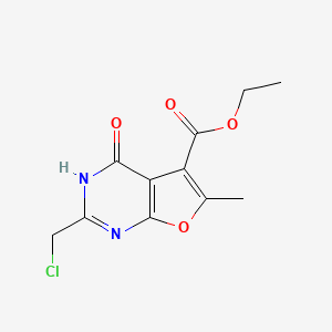 Ethyl 2-(chloromethyl)-6-methyl-4-oxo-3,4-dihydrofuro[2,3-d]pyrimidine-5-carboxylate