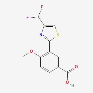 3-[4-(Difluoromethyl)-1,3-thiazol-2-yl]-4-methoxybenzoic acid