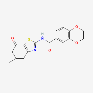 N-(5,5-dimethyl-7-oxo-4,5,6,7-tetrahydrobenzo[d]thiazol-2-yl)-2,3-dihydrobenzo[b][1,4]dioxine-6-carboxamide