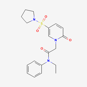 N-ethyl-2-(2-oxo-5-(pyrrolidin-1-ylsulfonyl)pyridin-1(2H)-yl)-N-phenylacetamide