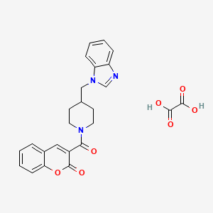 3-(4-((1H-benzo[d]imidazol-1-yl)methyl)piperidine-1-carbonyl)-2H-chromen-2-one oxalate