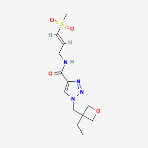 1-[(3-Ethyloxetan-3-yl)methyl]-N-[(E)-3-methylsulfonylprop-2-enyl]triazole-4-carboxamide