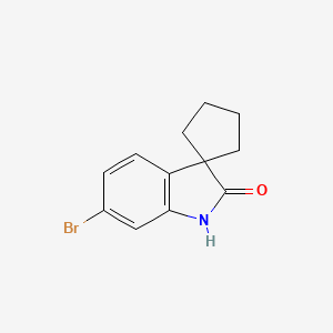 molecular formula C12H12BrNO B2942316 6'-Bromospiro[cyclopentane-1,3'-indolin]-2'-one CAS No. 79208-84-7