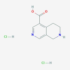 molecular formula C9H12Cl2N2O2 B2942318 5,6,7,8-Tetrahydro-2,7-naphthyridine-4-carboxylic acid dihydrochloride CAS No. 1417636-73-7