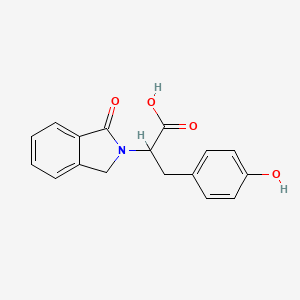 molecular formula C17H15NO4 B2942322 3-(4-hydroxyphenyl)-2-(1-oxo-1,3-dihydro-2H-isoindol-2-yl)propanoic acid CAS No. 477858-45-0