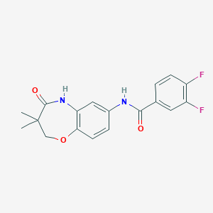 N-(3,3-dimethyl-4-oxo-2,3,4,5-tetrahydrobenzo[b][1,4]oxazepin-7-yl)-3,4-difluorobenzamide