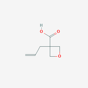 molecular formula C7H10O3 B2942333 3-Prop-2-enyloxetane-3-carboxylic acid CAS No. 2137801-40-0