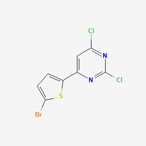 molecular formula C8H3BrCl2N2S B2942350 4-(5-Bromothiophen-2-yl)-2,6-dichloropyrimidine CAS No. 1482445-82-8