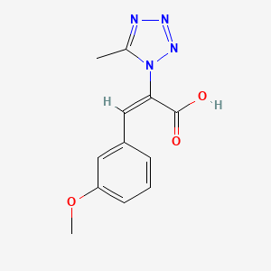 3-(3-methoxyphenyl)-2-(5-methyl-1H-1,2,3,4-tetrazol-1-yl)prop-2-enoic acid