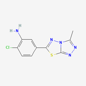 2-Chloro-5-(3-methyl-[1,2,4]triazolo[3,4-b]-[1,3,4]thiadiazol-6-yl)-phenylamine
