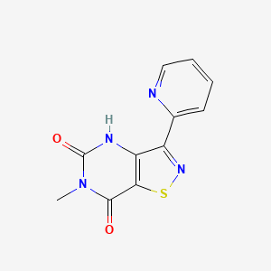 6-methyl-3-(pyridin-2-yl)[1,2]thiazolo[4,5-d]pyrimidine-5,7(4H,6H)-dione