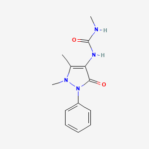 molecular formula C13H16N4O2 B2942364 1-(1,5-dimethyl-3-oxo-2-phenyl-2,3-dihydro-1H-pyrazol-4-yl)-3-methylurea CAS No. 100617-02-5