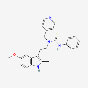 molecular formula C25H26N4OS B2942372 1-(2-(5-methoxy-2-methyl-1H-indol-3-yl)ethyl)-3-phenyl-1-(pyridin-4-ylmethyl)thiourea CAS No. 850934-64-4