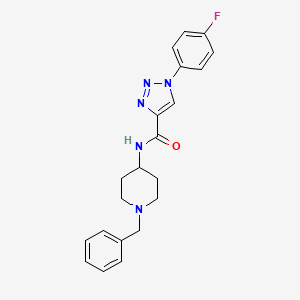 molecular formula C21H22FN5O B2942381 N-(1-苄基哌啶-4-基)-1-(4-氟苯基)-1H-1,2,3-三唑-4-甲酰胺 CAS No. 1207020-03-8