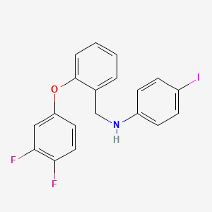 molecular formula C19H14F2INO B2942394 N-[2-(3,4-difluorophenoxy)benzyl]-4-iodoaniline CAS No. 477886-93-4