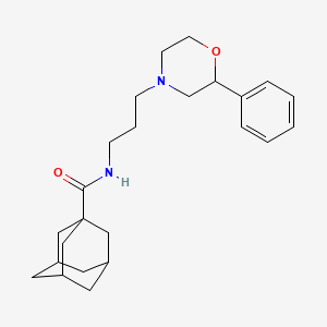 molecular formula C24H34N2O2 B2942401 (3r,5r,7r)-N-(3-(2-苯基吗啉基)丙基)金刚烷-1-甲酰胺 CAS No. 953970-25-7