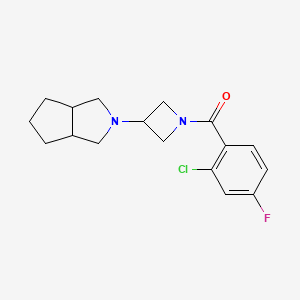 [3-(3,3a,4,5,6,6a-Hexahydro-1H-cyclopenta[c]pyrrol-2-yl)azetidin-1-yl]-(2-chloro-4-fluorophenyl)methanone