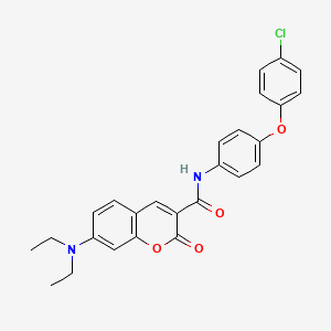 molecular formula C26H23ClN2O4 B2942421 N-[4-(4-chlorophenoxy)phenyl]-7-(diethylamino)-2-oxo-2H-chromene-3-carboxamide CAS No. 310451-07-1
