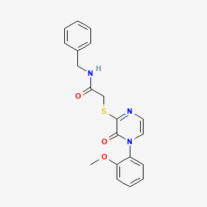 N-benzyl-2-[4-(2-methoxyphenyl)-3-oxopyrazin-2-yl]sulfanylacetamide