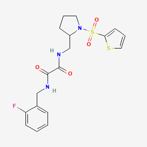 N1-(2-fluorobenzyl)-N2-((1-(thiophen-2-ylsulfonyl)pyrrolidin-2-yl)methyl)oxalamide