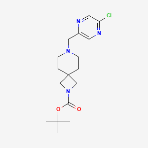 molecular formula C17H25ClN4O2 B2942437 Tert-butyl 7-[(5-chloropyrazin-2-yl)methyl]-2,7-diazaspiro[3.5]nonane-2-carboxylate CAS No. 2378503-65-0