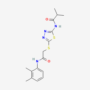 molecular formula C16H20N4O2S2 B2942442 N-(5-((2-((2,3-dimethylphenyl)amino)-2-oxoethyl)thio)-1,3,4-thiadiazol-2-yl)isobutyramide CAS No. 392294-14-3