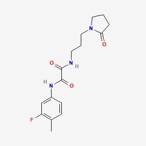 N'-(3-fluoro-4-methylphenyl)-N-[3-(2-oxopyrrolidin-1-yl)propyl]oxamide